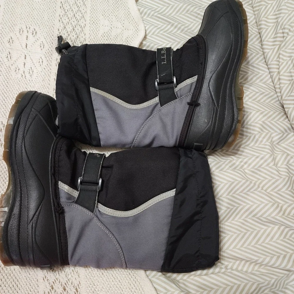 LL Bean Northwoods Kids Waterproof Winter Boots Size 3 Insulated Removable Liner